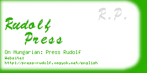 rudolf press business card